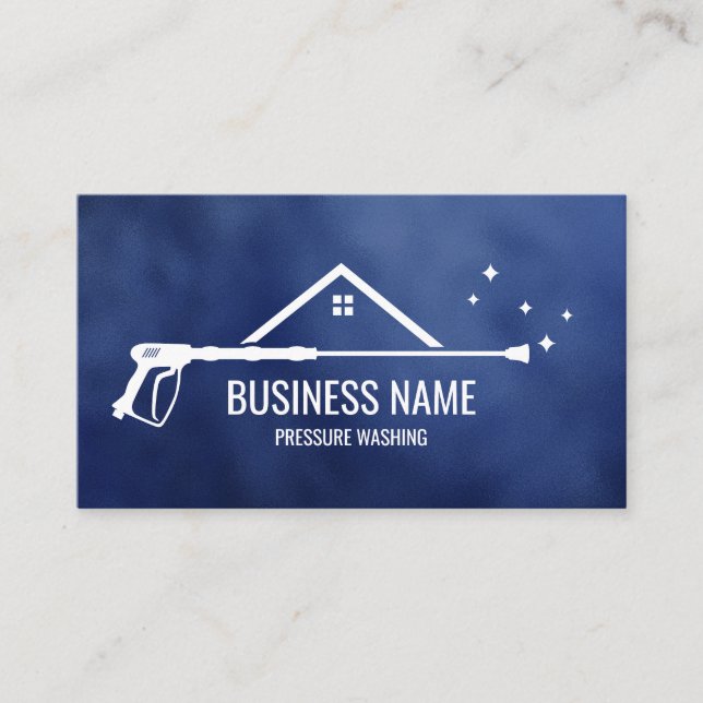 Professional Pressure Washing Power  Masculine  Bu Business Card (Front)