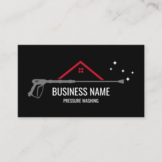 Professional Pressure Washing Power  Masculine  Bu Business Card (Front)
