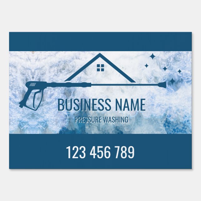 Professional Pressure Washing Power Masculine Sign (Front)