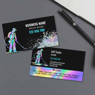 Professional Pressure Washing Power Roof Deck Business Card