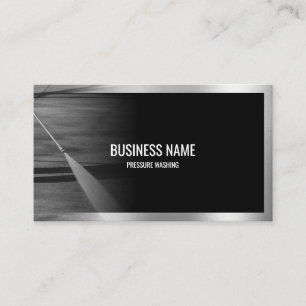 Professional Pressure Washing Power Washing Black Business Card