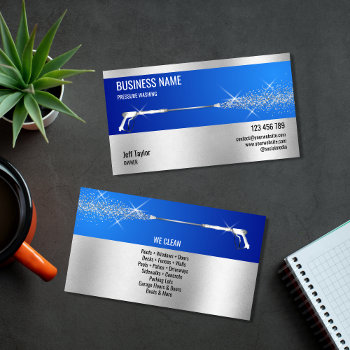 Professional Pressure Washing Power Washing Busine Business Card by smmdsgn at Zazzle