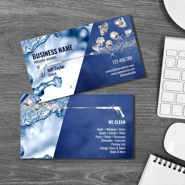 Professional Pressure Washing Power Washing Busine Business Card (Creator Uploaded)