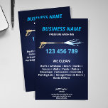 Professional Pressure Washing Power Washing Busine Flyer<br><div class="desc">Professional business card design - Silver pressure washing gun and glitter water spray effect for your pressure washing services</div>