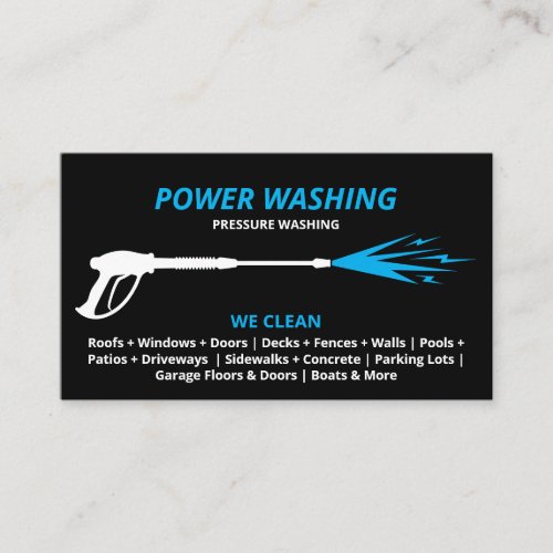Professional Pressure Washing Power Washing Business Card