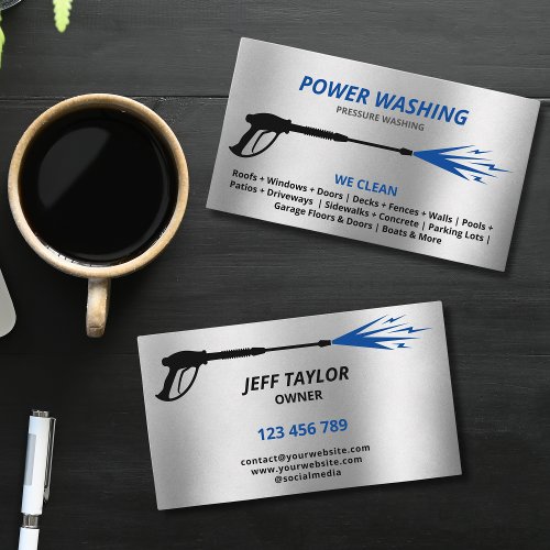 Professional Pressure Washing Power Washing Business Card