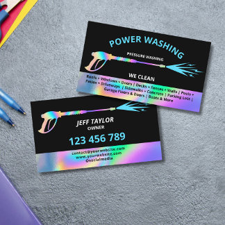 Professional Pressure Washing Power Washing Business Card