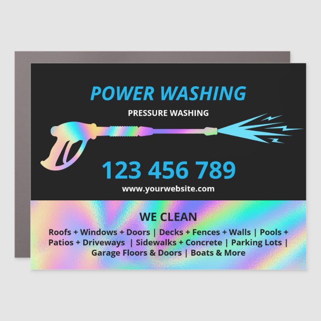 Professional Pressure Washing Power Washing Car Magnet (Front)
