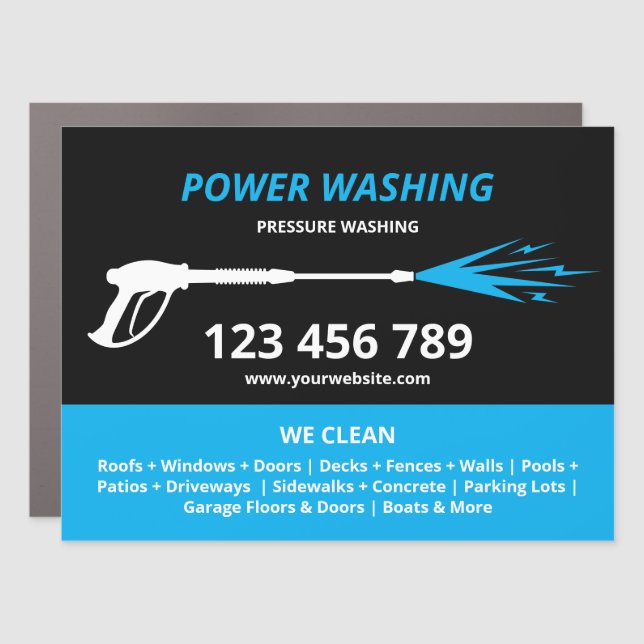 Professional Pressure Washing Power Washing Car Magnet (Front)