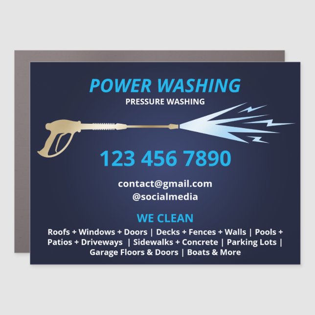 Professional Pressure Washing Power Washing Car Magnet (Front)