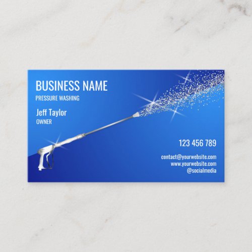Professional Pressure Washing Power Washing Clean  Business Card