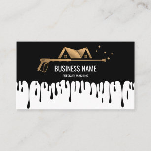 Professional Pressure Washing Power Washing Roof B Business Card