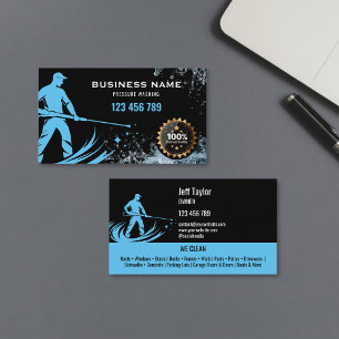 Professional Pressure Washing Power Washing Roof Business Card