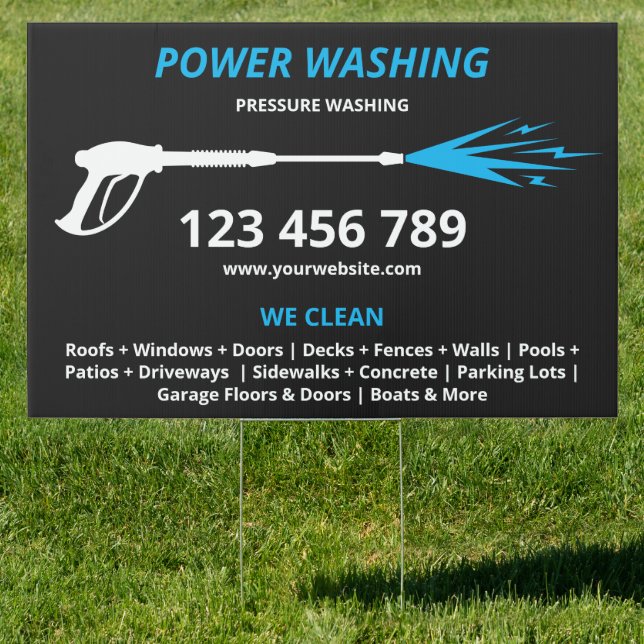 Professional Pressure Washing Power Washing Sign (Insitu)