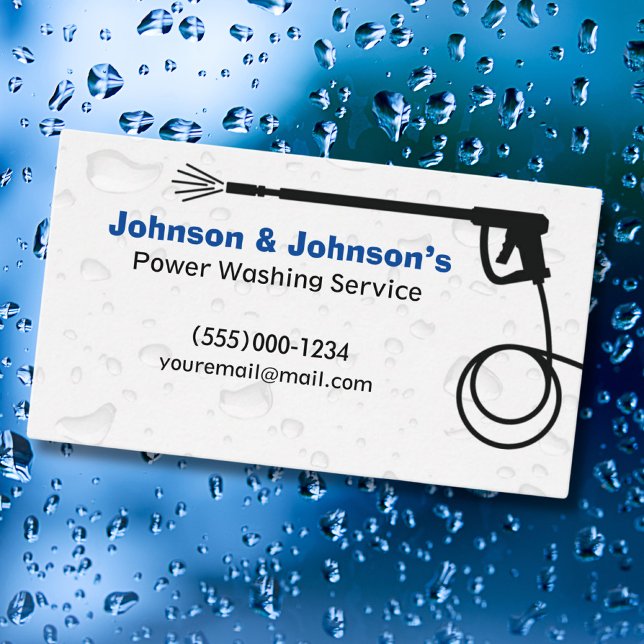 Professional Pressure Washing Service Business Car Business Card (Creator Uploaded)