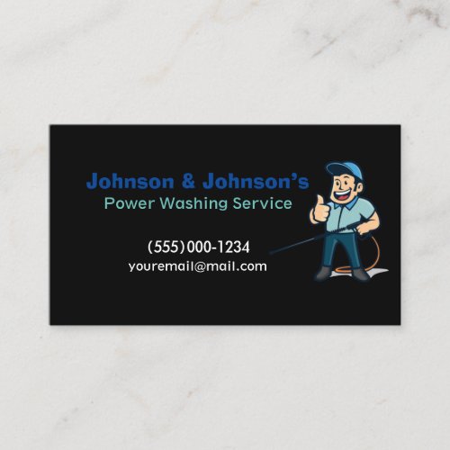 Professional Pressure Washing Service Business Car Business Card