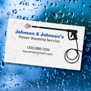Professional Pressure Washing Service Business Car Card