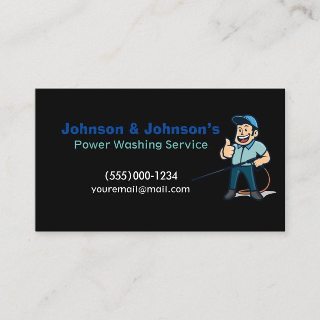 Professional Pressure Washing Service Business Car Card (Front)