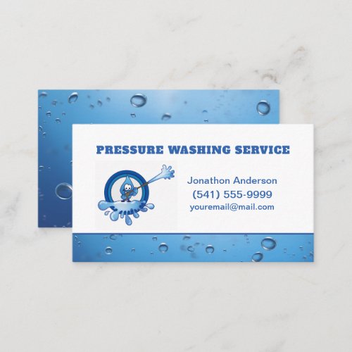 Professional Pressure Washing Service Business Card