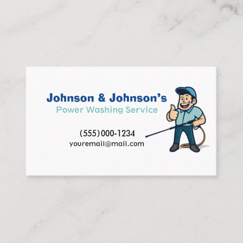 Professional Pressure Washing Service Business Card