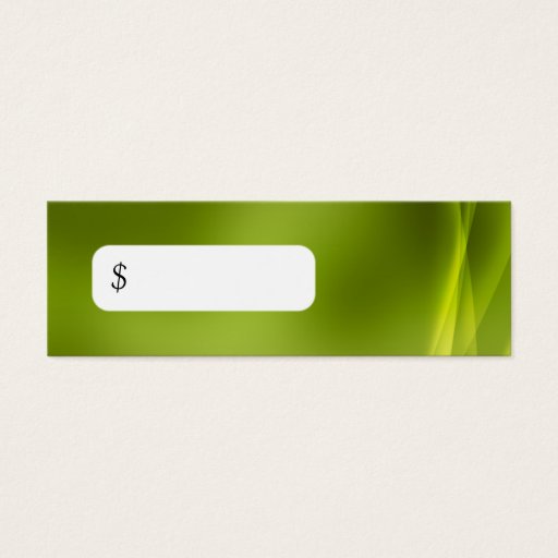 Customizable Professional Price Tag Modern Abstract Green Business Card Templates