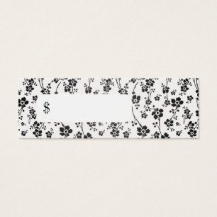 Professional Price Tag Salon Floral Black