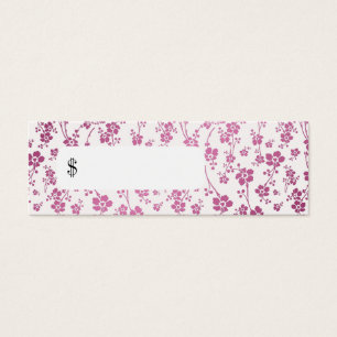 Professional Price Tag Salon Floral Pink