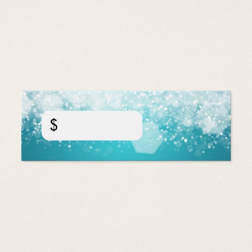 Customizable Professional Price Tag Sparkling Night Blue Business Cards