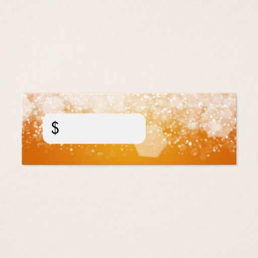 Customizable Professional Price Tag Sparkling Night Orange Business Cards