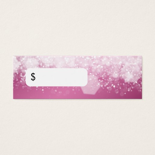 Customizable Professional Price Tag Sparkling Night Pink Business Card