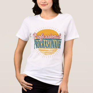 Professional Procrastinator Retro Funny Quote T-Sh Tri-Blend Shirt