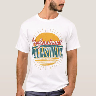 Professional Procrastinator Retro T-Shirt Funny 