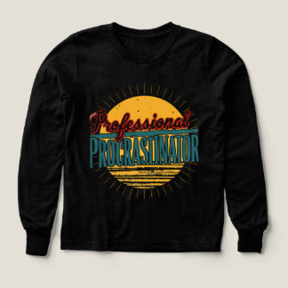 Professional Procrastinator Retro T-Shirt – Funny  Tri-Blend Shirts