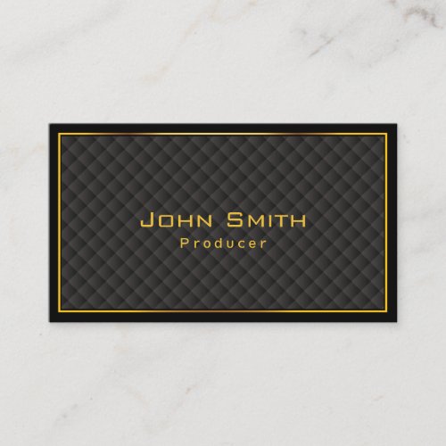 Professional Producer Gold Frame Diamond Grids Business Card