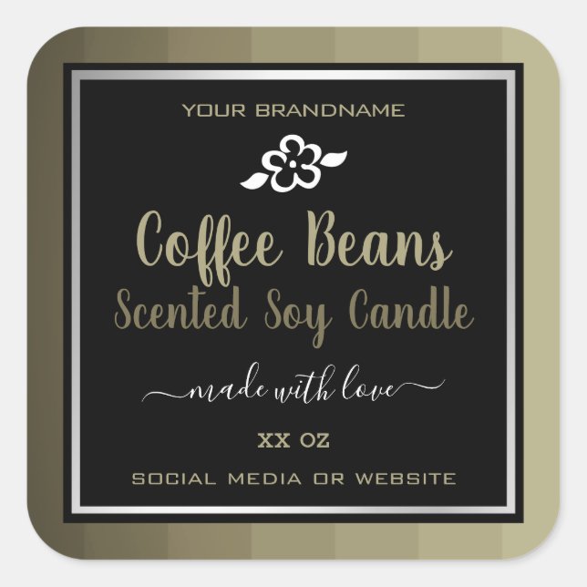 Professional Product Packaging Coffee Beans Labels (Front)