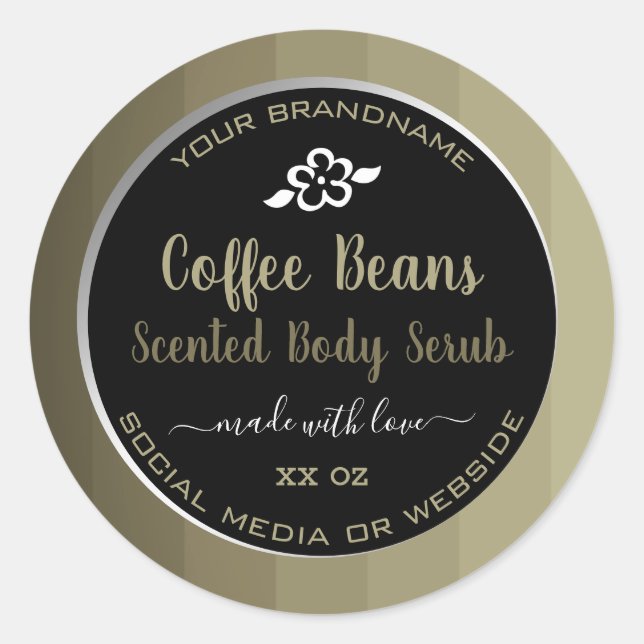 Professional Product Packaging Coffee Beans Labels (Front)
