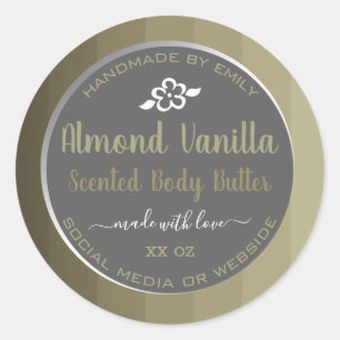 Professional Product Packaging Labels Gray Beige
