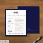 Professional Promotional Flyer with Logo<br><div class="desc">A simple custom navy blue and gold business flyer template in a modern minimalist style that can be easily updated with your company logo,  contact details,  and custom flyer text. Ideal for marketing products,  services,  promotions,  event pricing,  and more. Perfect for business professionals looking to enhance their brand presence.</div>