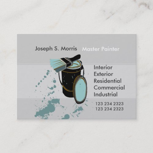 Professional Promotional House Painters Brush Business Card