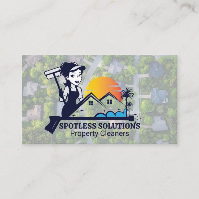Professional Property Cleaner | Neighborhood Business Card (Front)