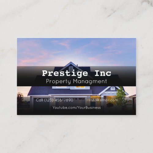 Professional Property Management Manager Business Card