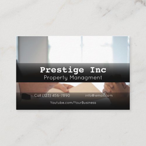 Professional Property Management Manager Business Card