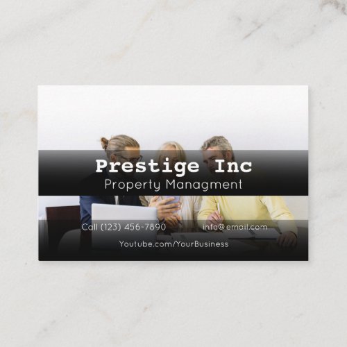 Professional Property Management Manager Business Card