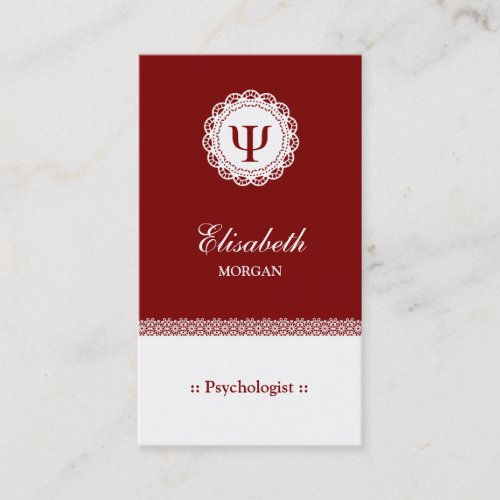 Professional Psychologist _ Psychology Psi Symbol Business Card