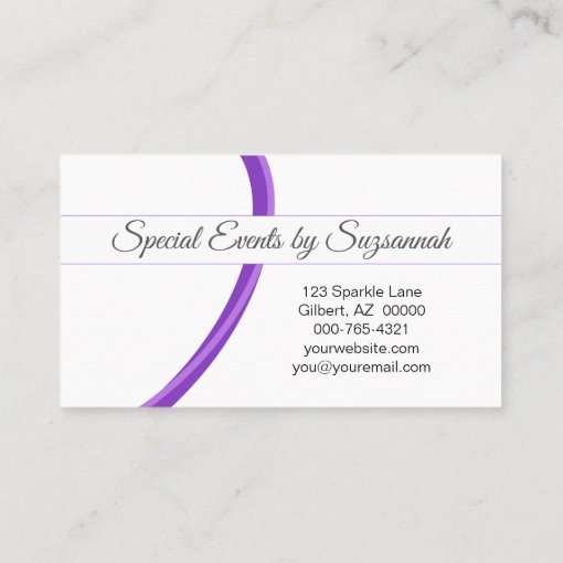 Professional Purple Glitter Custom Photo QR Code Business Card | Zazzle