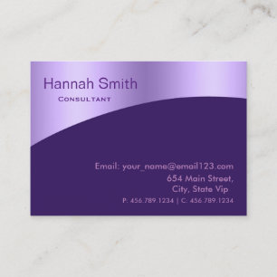 Professional Purple Metal Elegant Modern Black Business Card