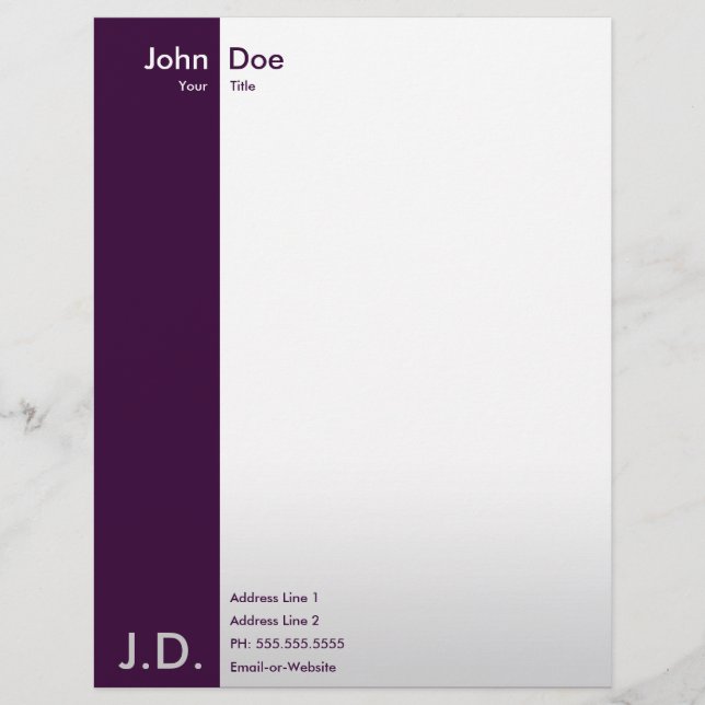 professional purples letterhead (Front)
