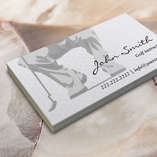 Customizable Professional Putt Golf Instructor Business Card