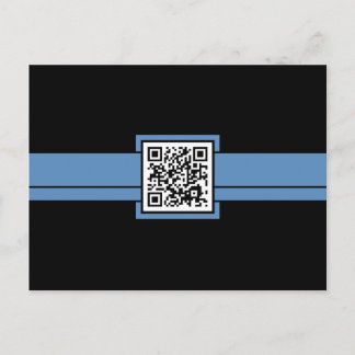 professional QR code : blue ribbon Postcard