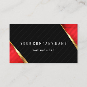 Professional QR Code BOLD Red and Black Business Card